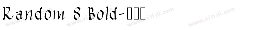 Random 8 Bold字体转换